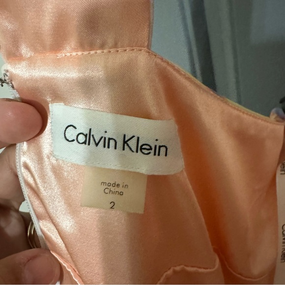 NWT Calvin Klein Elegant Pink Floral Halter Maxi Dress - Picture 14 of 16